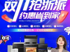 双11抢浙派，约惠省到家！浙派厨电亿元补贴限时抢！ 