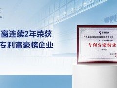 专利实力再获认证！皇派门窗连续2年荣获佛山市专利富豪榜企业 